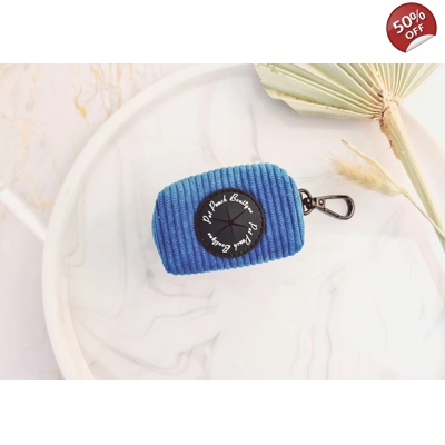 Jaguar Blue Cord Dog Poo Bag Holder Jaguar Blue Cord Dog Poo Bag Holder