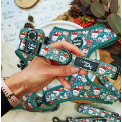 Jolly Bear Christmas Dog Collar