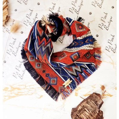 Frayed Jurassic Mountain Dog Bandana - Scamps Frayed Jurassic Mountain Dog Bandana - Scamps