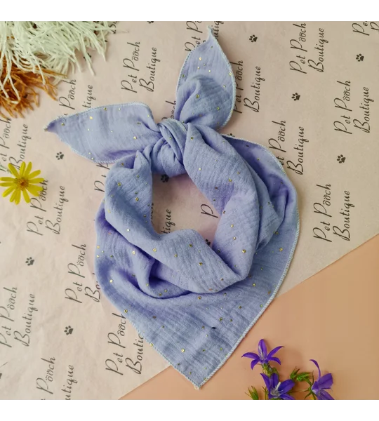 Lavender & Gold Dog Bandana