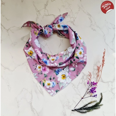 Lilac Floral Fairies Dog Bandana