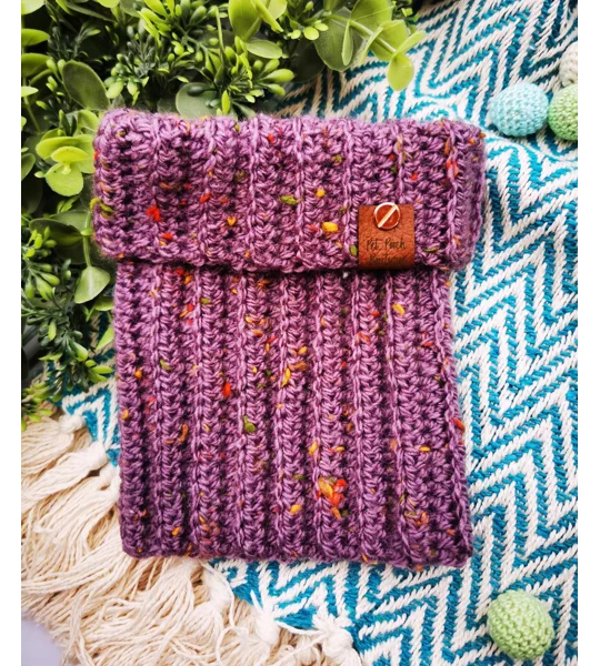 Lilac Roll Top Dog Snood