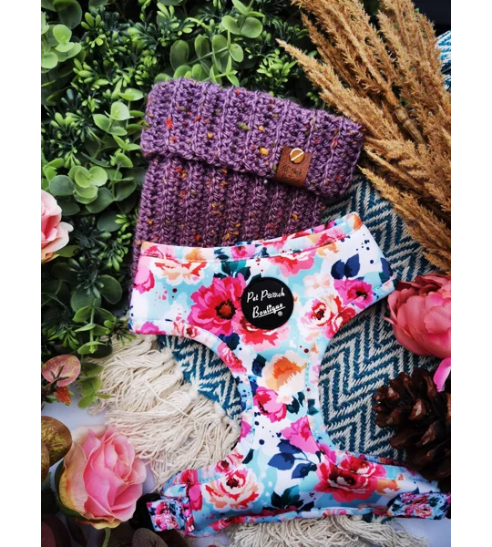 Lilac Roll Top Dog Snood