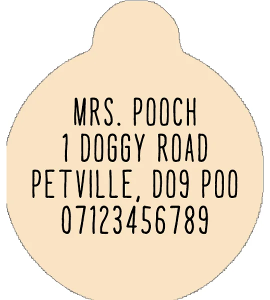Lionsheart Houndstooth Custom ID Dog Tag - NEW STYLE