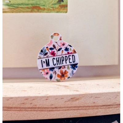 Little Enchanted Meadows Floral Custom ID Dog Tag - NEW S.. Little Enchanted Meadows Floral Custom ID Dog Tag - NEW S..