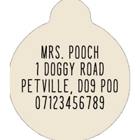 Little Enchanted  Meadows Floral Custom ID Dog Tag - NEW STYLE