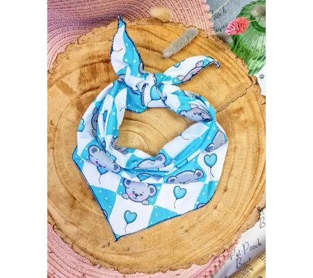 Blue Love Bug Bear Dog Bandana