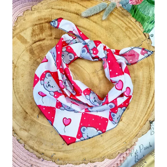 Pink Love Bug Bear Dog Bandana