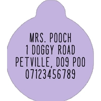 Lucky Little Lavender Daisies Custom ID Dog Tag - NEW STYLE