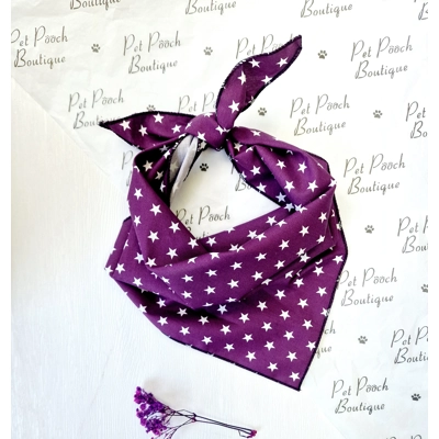 Lucky PURPLE Star Dog Bandana Lucky PURPLE Star Dog Bandana