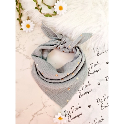 Mint Green Heart of Gold Dog Bandana Mint Green Heart of Gold Dog Bandana