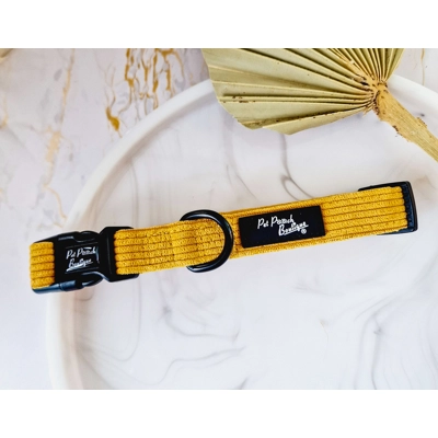 Mustard Yellow Cord Dog Collar Mustard Yellow Cord Dog Collar
