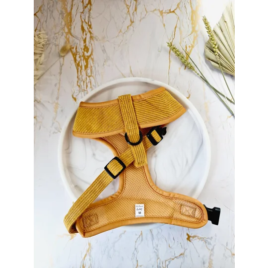 Mustard Yellow Cord Dog Harness