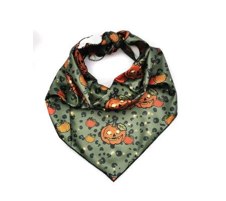 Olive Pumpkin Dog Bandana