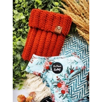 Pumpkin Orange Roll Top Dog Snood