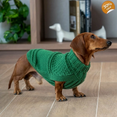 Oscar Green Block ALQO WOOL DOG JUMPER - ALQO WASI