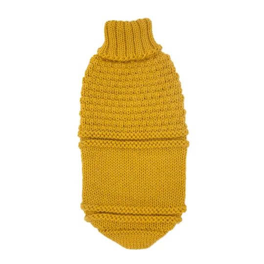 Oscar Block Mustard ALQO WOOL DOG JUMPER - ALQO WASI