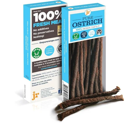 Pure Ostrich Sticks - JR Pet Products (50g pack)