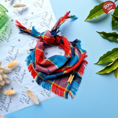 Frayed Paddys Plaid Plaid Bandana - Scamps