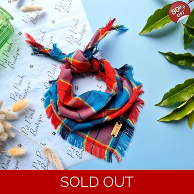 Frayed Paddys Plaid Plaid Bandana - Scamps