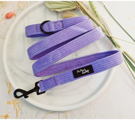 Pastel Purple Cord Dog Lead - Reversible