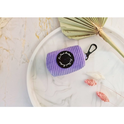 Pastel Purple Cord Dog Poo Bag Holder Pastel Purple Cord Dog Poo Bag Holder