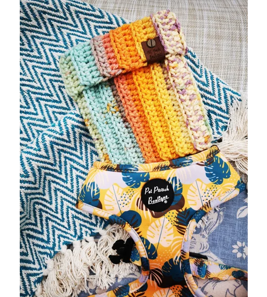 Patchwork Roll Top Dog Snood