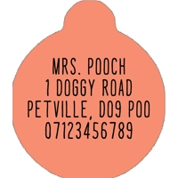 Peach & Ivy Blossom Custom ID Dog Tag - NEW STYLE