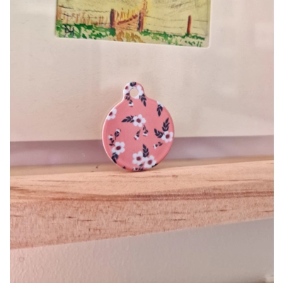Peach & Ivy Blossom Custom ID Dog Tag - NEW STYLE Peach & Ivy Blossom Custom ID Dog Tag - NEW STYLE