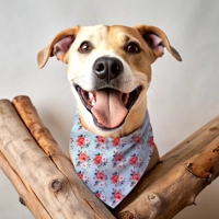 Peppermint Roses Dog Bandana
