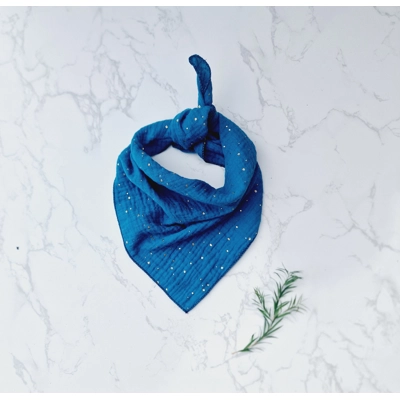 Petrol Blue & Gold Dog Bandana Petrol Blue & Gold Dog Bandana