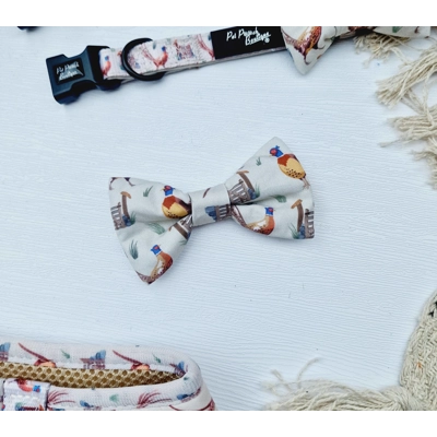 Country Pheasant Dog Bow Tie Country Pheasant Dog Bow Tie
