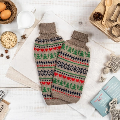 Pine Trees Alpaca Wool Dog Jumper - Alqo Wasi Pine Trees Alpaca Wool Dog Jumper - Alqo Wasi