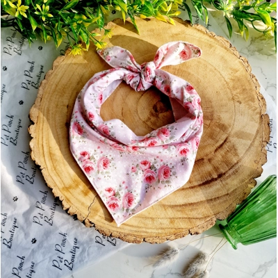 Pretty Pink Posie Roses Dog Bandana Pretty Pink Posie Roses Dog Bandana