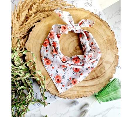 Poppy Red Roses Dog Bandana