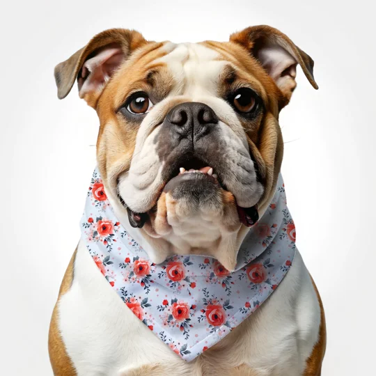 Poppy Red Roses Dog Bandana