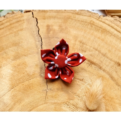 Poppy Toadstool Polkas Flower Collar Attachment Poppy Toadstool Polkas Flower Collar Attachment