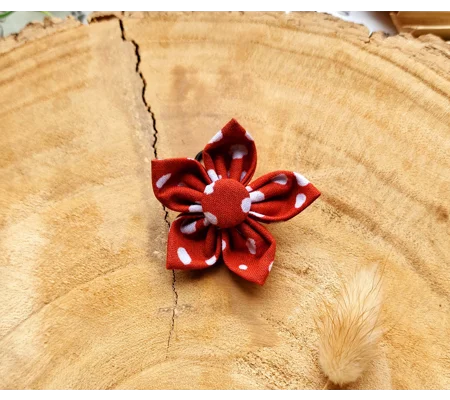Poppy Toadstool Polkas Flower Collar Attachment
