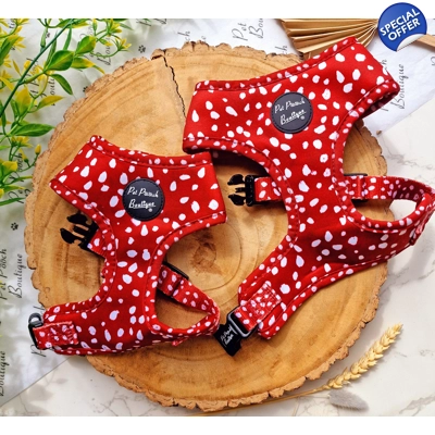 Poppy Toadstool Polkas Dog Harness