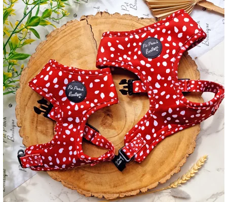 Poppy Toadstool Polkas Dog Harness