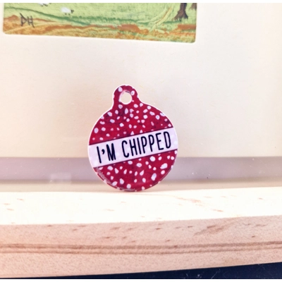 Poppy Toadstool Polkas Custom ID Dog Tag - NEW STYLE Poppy Toadstool Polkas Custom ID Dog Tag - NEW STYLE