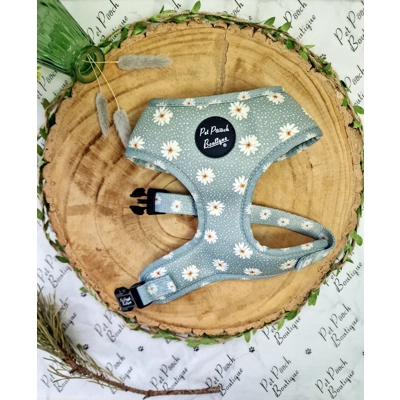 Pretty Little Pastel Green Daisies Dog Harness Pretty Little Pastel Green Daisies Dog Harness