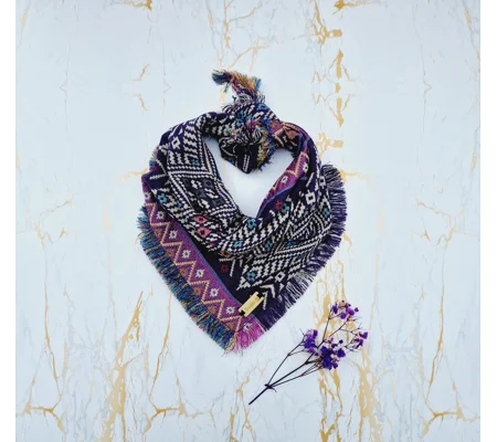 Frayed Purple Horn Bandana - Scamps