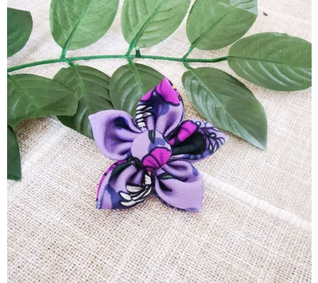 Purple Petals Flower Collar Attachment