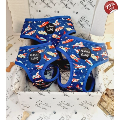 Racing Rocket Ships Dog Harness Racing Rocket Ships Dog Harness