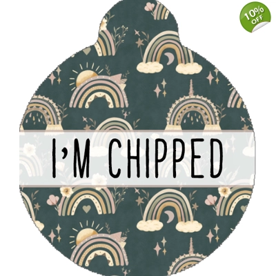 Rainbow In The Forest Custom ID Dog Tag - NEW STYLE