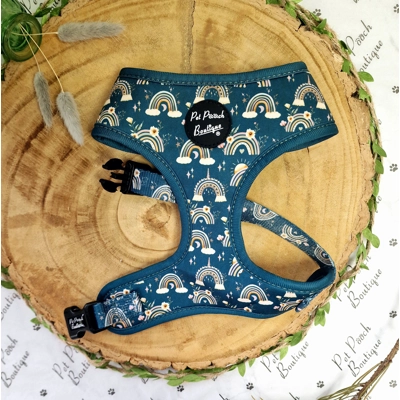 Rainbows In The Forest (Sea Green) Dog Harness Rainbows In The Forest (Sea Green) Dog Harness