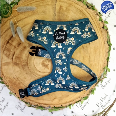 Rainbows In The Forest (Sea Green) Dog Harness