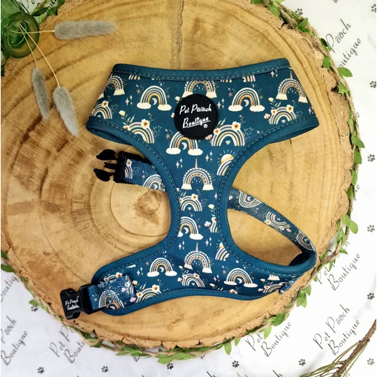Rainbows In The Forest (Sea Green) Dog Harness