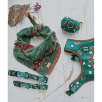 Frayed Red Turtle & Moss Bandana - Scamps